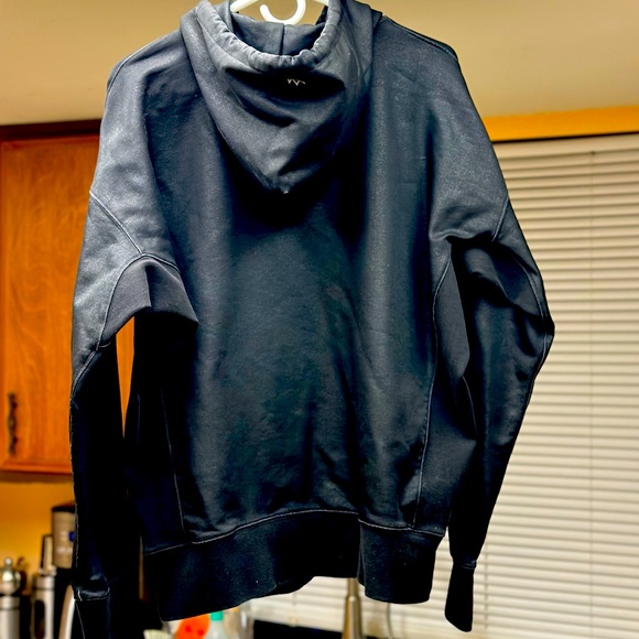 Cult of individuality Men’s waxed/coated reflective black hoodie jacket medium - Picture 3 of 4